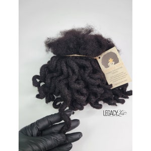 Deep Wave Loc Extensions Handmade 100% Human Hair 10 Locs Per Bundle image 4