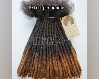 Standard Honey Tips  Loc Extensions Handmade 100% Human Hair