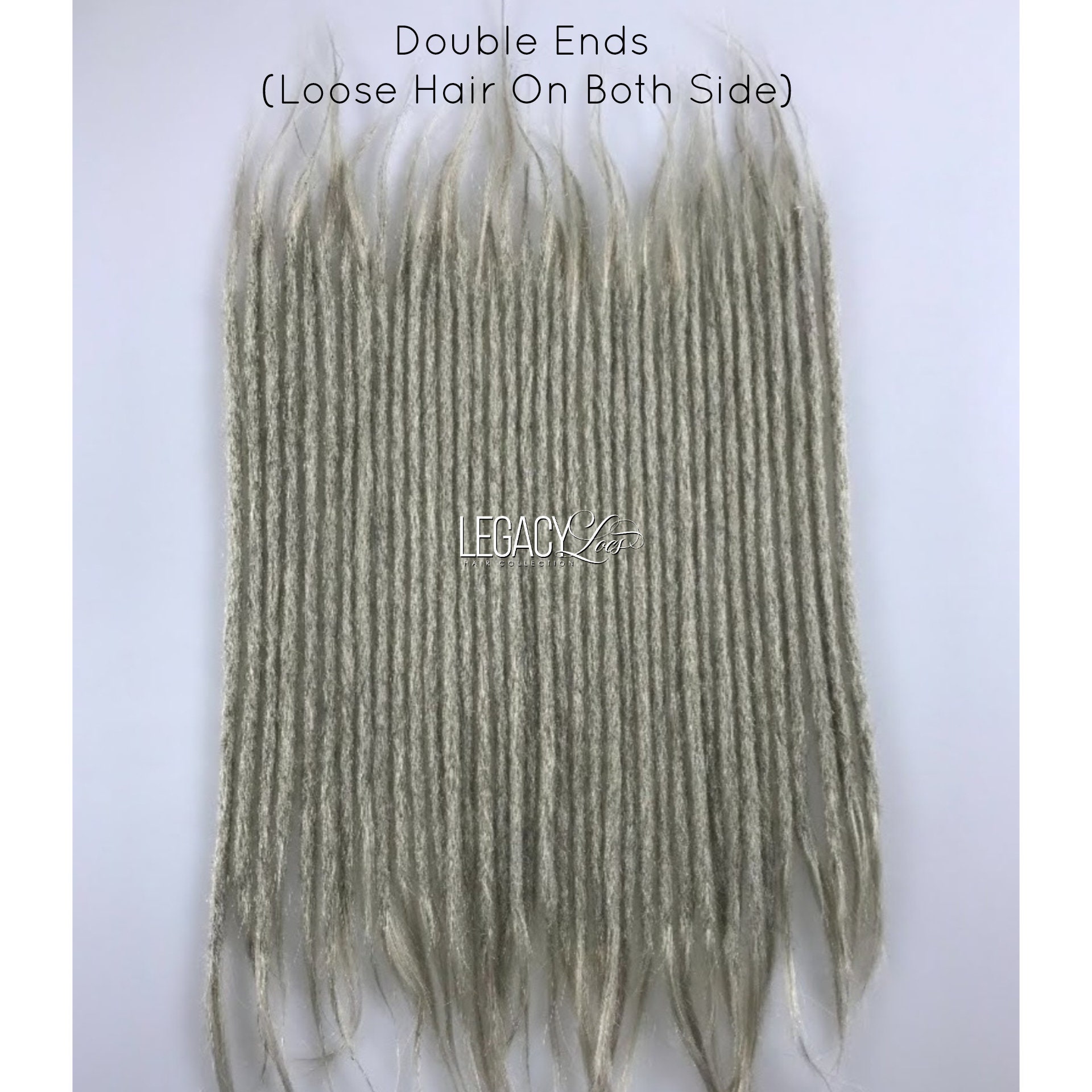 Straight Hair Loc Extension *Double  Loose End* 100% Human Hair (10 Locs Per Bundle)