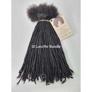 Extensiones Loc de punta en espiral estándar hechas a mano 100% cabello humano 10 Locs por paquete