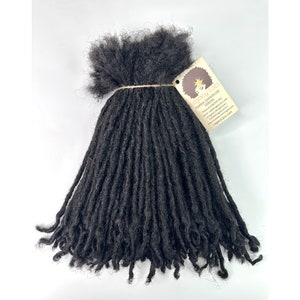 Interlocked Coil Tip Loc Extensions Handmade  100% Human Hair 10 Locs Per Bundle