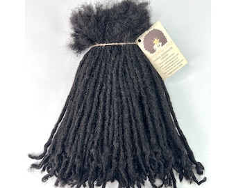 Interlocked Coil Tip Loc Extensions Handmade  100% Human Hair(10 Locs Per Bundle)