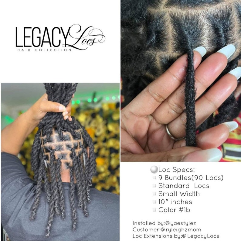 Standard Loc Extensions Handmade 100% Human Hair image 7