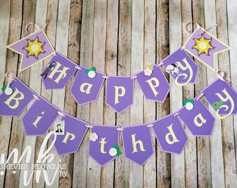 Rapunzel Set 14 Pc Large Paper Flowers Tangled Birthday Etsy
