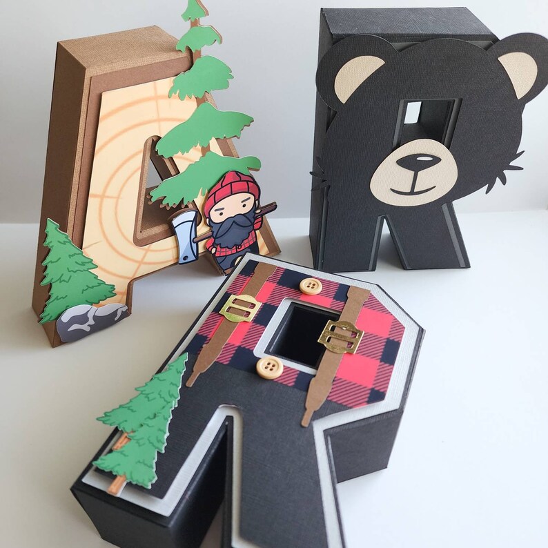 Lumberjack 3D Letters (customize) 7