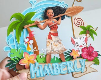 Moana of Motunui Cake Topper: 3D (Customize)