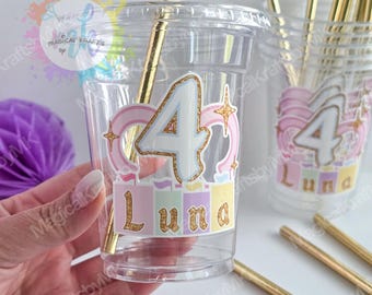 Pink Pastel Park Party Cups: (Customize)