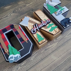 Lumberjack 3D Letters (customize) 7