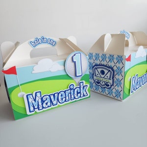 Hole in One Favor Boxes: 3D customize Colors, Age and Name - Etsy