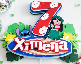 Hawaiian Roller Coaster Cake Topper: 3D (Customize)