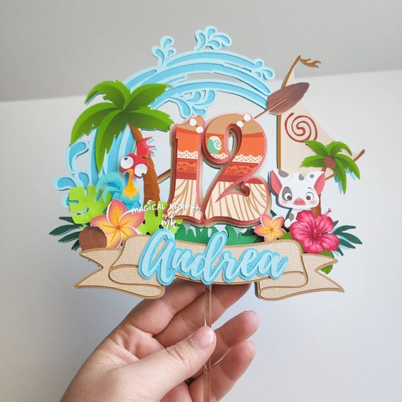 Moana and Friends Cake Topper: 3D (Customize) Il_570xn