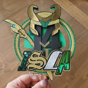 God of Mischief Cake Topper: 3D/Opt Shaker(Customize Name and Characters)