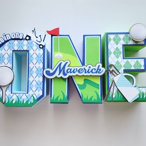 Hole In One 3D Letters (Customize) 7&quot; Cardstock Letters