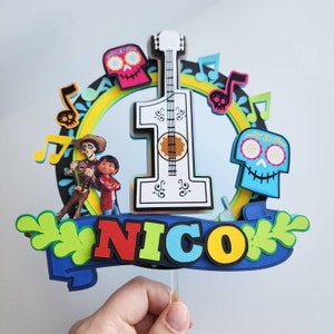 Coco Skull Cake Topper: 3D/Shaker (Customize)