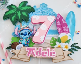 Aloha Stitch Cake Topper: 3D (Customize)