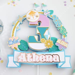 Small World Cake Topper: 3D (Customize Colors)