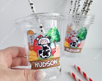 12 tasses Lil' Farmer Party de 12 ct : (personnaliser)