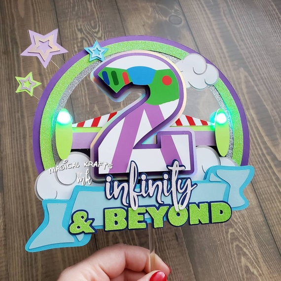 To Infinity Cake Topper: 3D/Shaker/Lights (Customize with Name also) Il_570xn