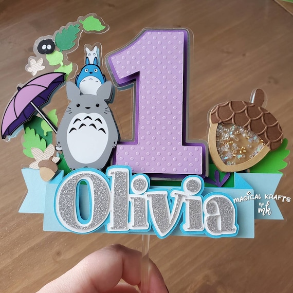 Totoro Cake Topper: 3D/ Opt. Shaker (Customize) Il_570xn