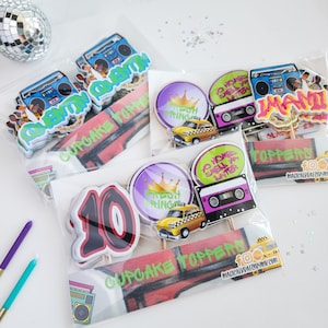 90s Cupcake Toppers (One Dozen)