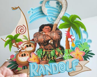 Maui Cake Topper: 3D (Customize)