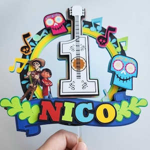 Coco Skull Cake Topper: 3D/Shaker (Customize)