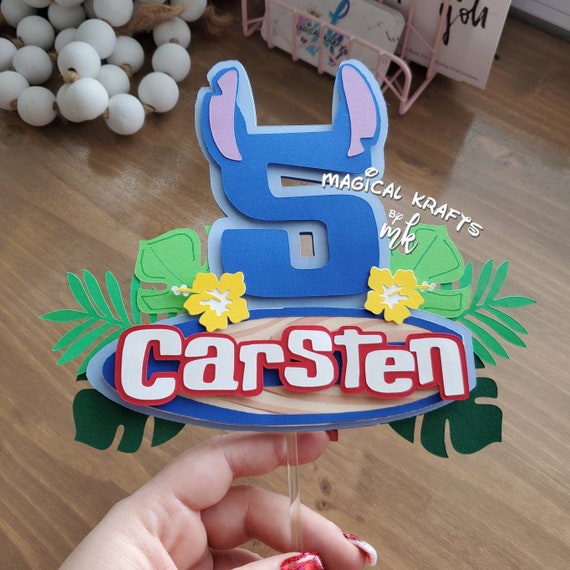 Topper Gateau Stitch 3d Personnaliser Etsy