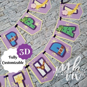 Tangled Banner: 3D (Customize)