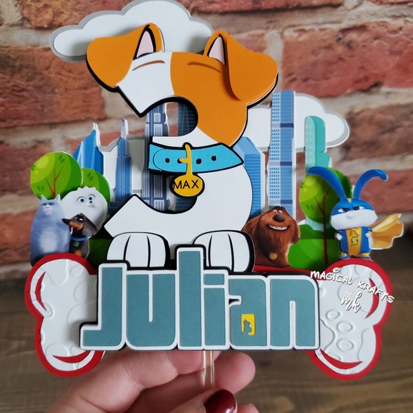 Pets Cake Topper: 3D (Customize)