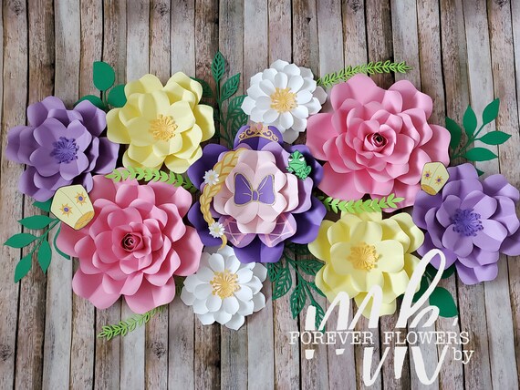 Flores de Rapunzel: 7-9 Pc Set - Etsy México Flores de Rapunzel: 7-9 Pc Set - Etsy México
