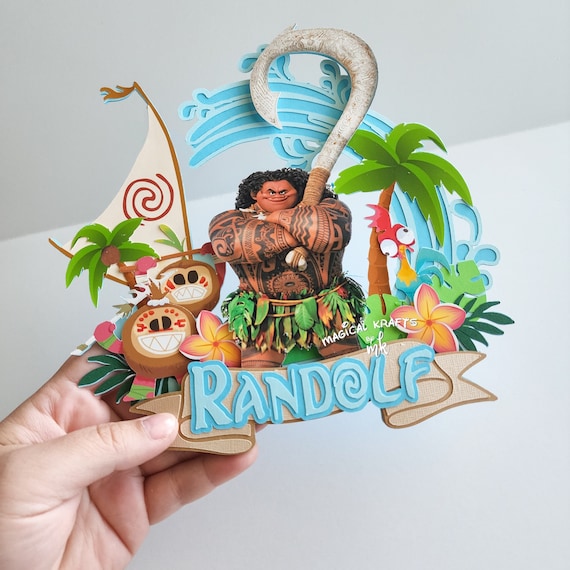Maui Cake Topper: 3D (Customize) Il_570xn