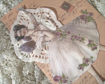 Nostalgic Paper Decoration or Gifts Card,Angel,Ballerina