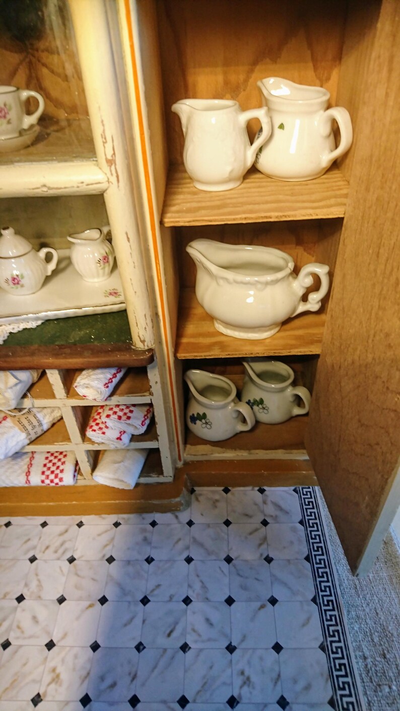 Antique Large Doll's Cupboard. 1930s. Art Deco. With Magical