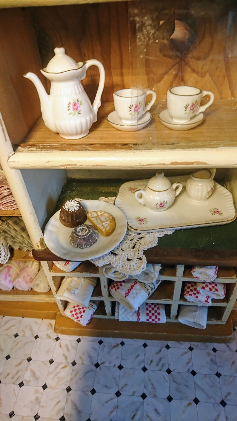 Antique Large Doll's Cupboard. 1930s. Art Deco. With Magical