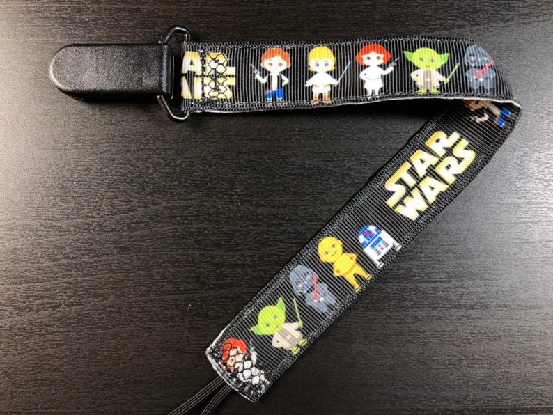 Pacifier Clip Star Wars Luke Darth Vader Yoda Leia Han Solo Etsy