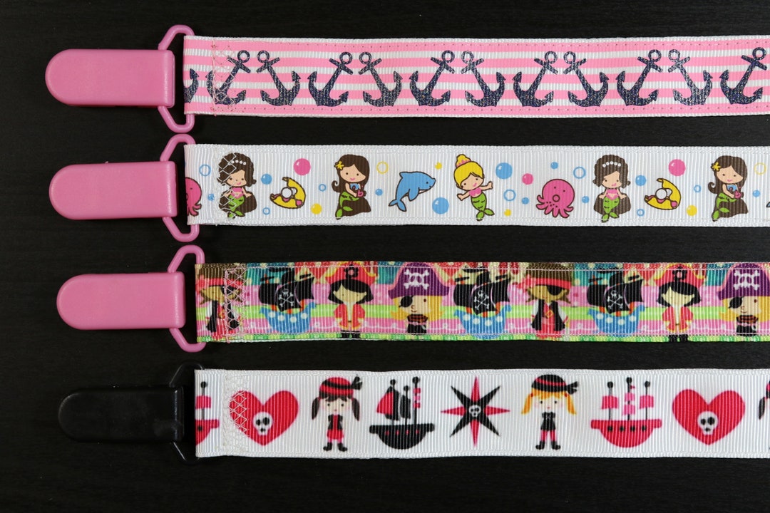 Pacifier Clip Anchors Mermaids Girl Pirates Sailing Etsy