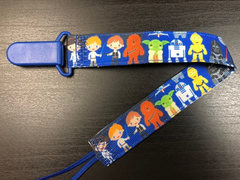 Pacifier Clip Star Wars Luke Darth Vader Yoda Leia Han Solo Etsy