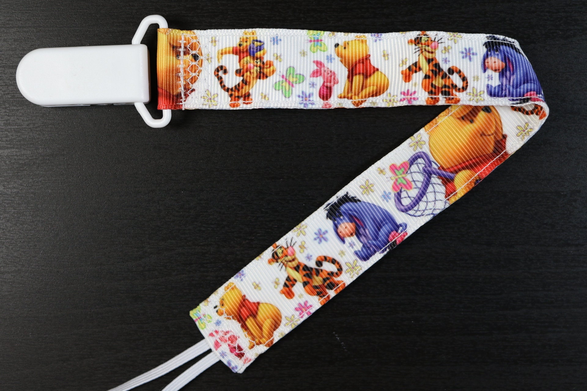 Pacifier Clip: Disney Winnie the Pooh - Pooh Bear Eeyore Tigger Piglet ...