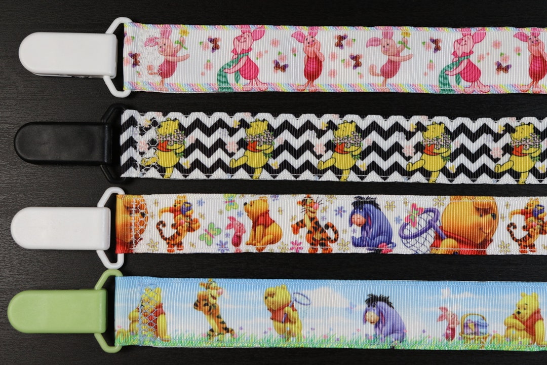 Pacifier Clip: Disney Winnie the Pooh - Pooh Bear Eeyore Tigger Piglet ...