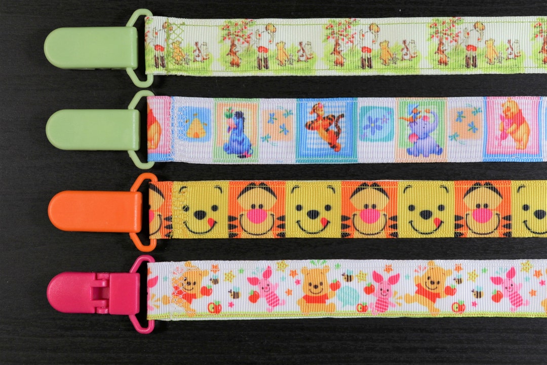 Pacifier Clip: Disney Winnie the Pooh - Pooh Bear Eeyore Tigger Piglet ...
