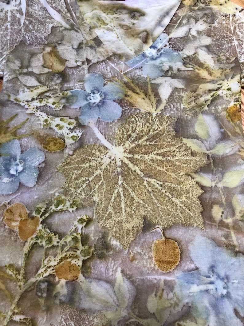 Autumn Dawn Palette Ecoprinted Ladies V-Neck T