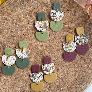 Polymer Clay Earrings | Statement Earrings | Handmade Earrings Autumn Confetti