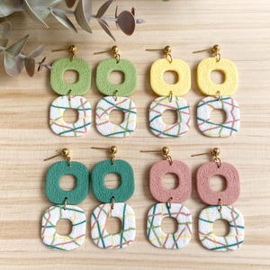 Polymer Clay Earrings | Statement Earrings | Handmade Earrings CROSSROADS SPRING COLLECTION