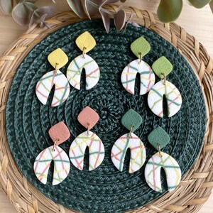 Polymer Clay Earrings | Statement Earrings | Handmade Earrings CROSSROADS SPRING COLLECTION