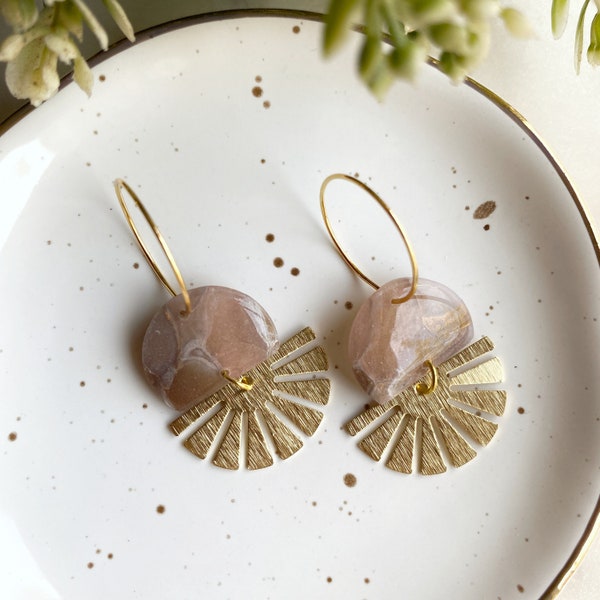 Polymer Clay Earrings | Statement Earrings | Handmade Earrings | Faux stone