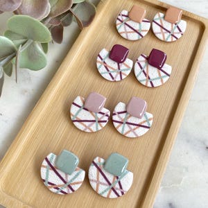 Polymer Clay Earrings | Statement Earrings | Handmade Earrings CROSSROADS COLLECTION