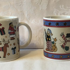 Vintage Christmas Mugs 2 pc set 68 image 1