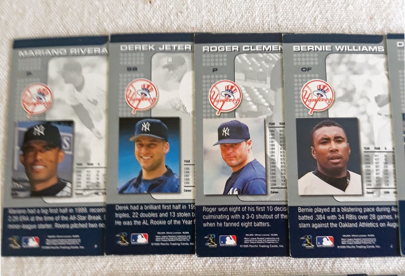 1999 Pacific Trading Baseball Cards NY Yankees 481 Etsy