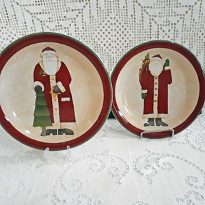 Vintage Debbine Mumm Christmas Santa Plates by ZAK (809)