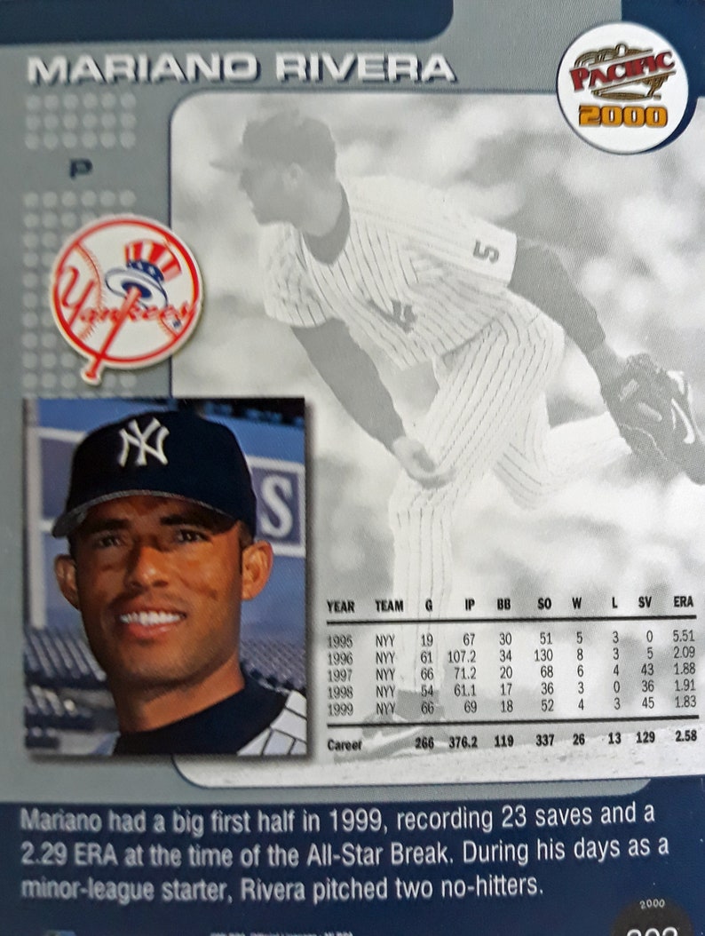 1999 Pacific Trading Baseball Cards NY Yankees 481 Etsy